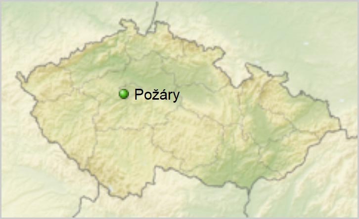 Map NNM Pozary in the Czech Republic