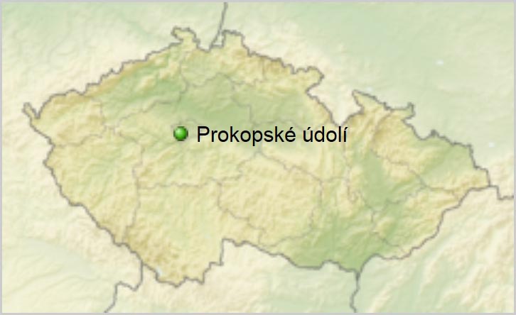 Map NR Prokop Valley in the Czech Republic