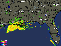 Radarov data Texas a Louisiana.