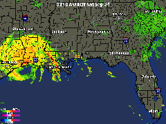 Radarov data Texas a Louisiana.