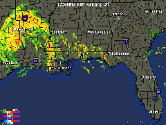 Radarov data Texas a Louisiana.