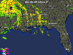 Radarov data Texas a Louisiana.