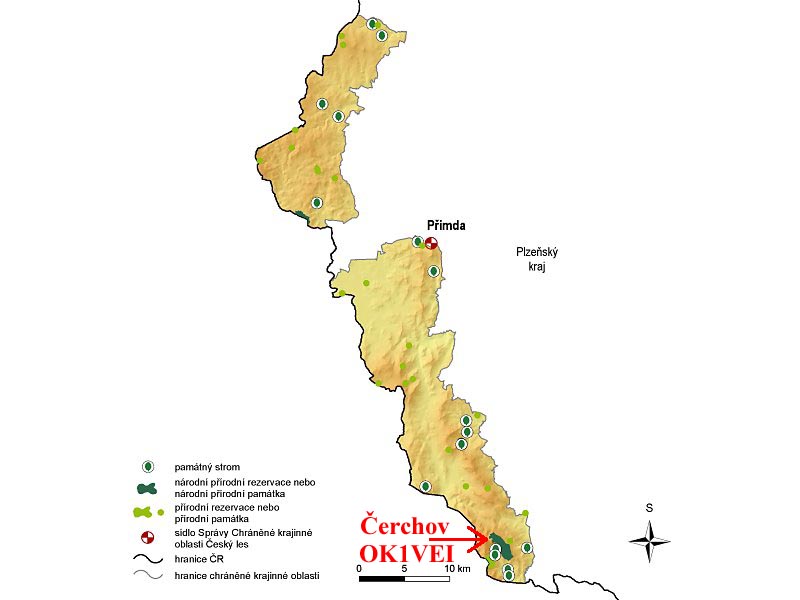 Map PLA Czech Forest Mountain