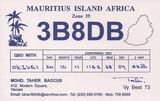 QSL 3B8DB